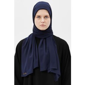 Burden İpek DÜZ ŞİFON Lacivert ŞAL