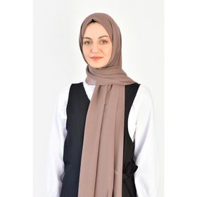 Burden İpek Düz Şifon Vizon Şal