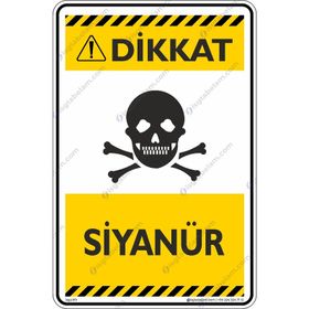Buris Siyanür Uyarı Levhası