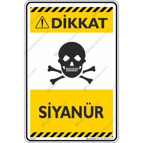 Buris Siyanür Uyarı Levhası