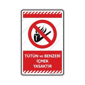 Buris Tütün ve Benzeri İçmek Yasaktır Uyarı Levhası
