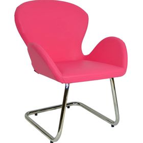 Bürocci 2069J0120 Pembe Deri Roberta Misafir Koltuğu