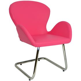 Bürocci 2069J0120 Pembe Deri Roberta Misafir Koltuğu