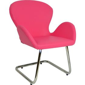 Bürocci 2069J0120 Pembe Deri Roberta Misafir Koltuğu