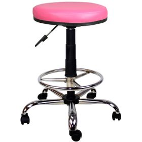 Bürocci 2999T0120 Pembe Metal Ayaklı Yüksek Tabure