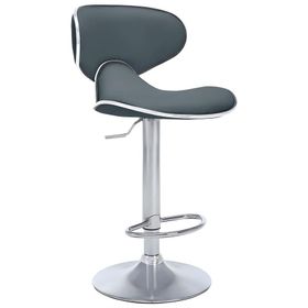 Bürocci 9549S0517 Antrasit Modern Deri Metal Ayaklı Yüksek Tezgah Sandalyesi