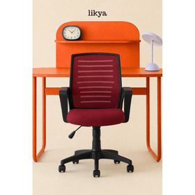 Bürocci Likya Plastik Ayaklı Bordo Ofis Çalışma Koltuğu