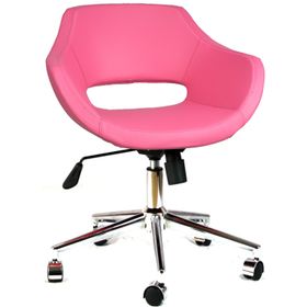 Bürocci Viva Pembe Metal Ayaklı Çalışma Koltuğu