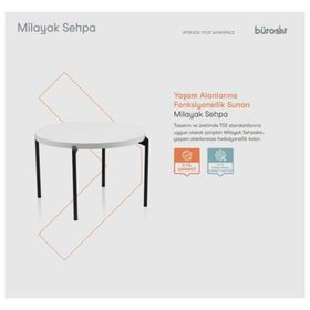 Bürosit 40x60 cm Milayak Daire Sehpa