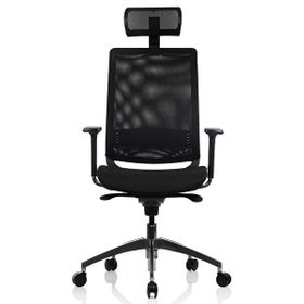 Bürosit Reflex 9 Başlıklı Alüminyum Siyah Yönetici Koltuğu