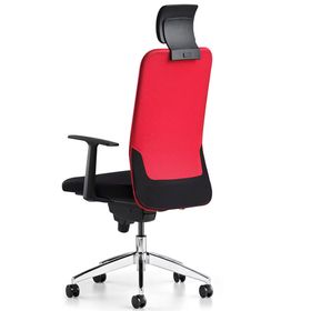 Bürotime Comfy Başlıklı Kırmızı Siyah Çalışma Koltuğu