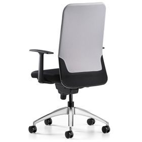 Bürotime Comfy Başlıklı Sabit Kol Krom Ayak Gri Siyah Çalışma Koltuğu