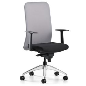 Bürotime Comfy Başlıklı Sabit Kol Krom Ayak Gri Siyah Çalışma Koltuğu