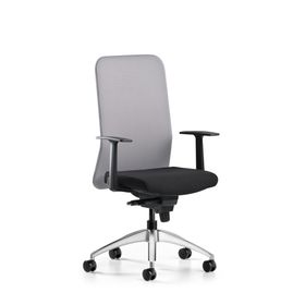 Bürotime Comfy Başlıklı Sabit Kol Krom Ayak Gri Siyah Çalışma Koltuğu