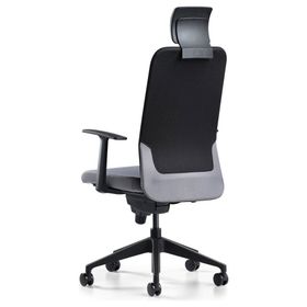 Bürotime Comfy Başlıklı Sabit Kol Plastik Ayak Siyah Antrasit Çalışma Koltuğu