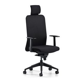 Bürotime Comfy Başlıklı Sabit Kol Plastik Ayak Siyah Çalışma Koltuğu