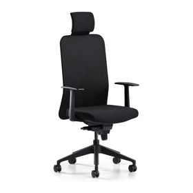 Bürotime Comfy Başlıklı Sabit Kol Plastik Ayak Siyah Çalışma Koltuğu