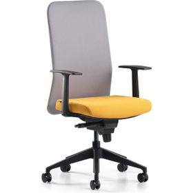 Bürotime Comfy Sabit Kol Plastik Ayak Gri Sarı Çalışma Koltuğu