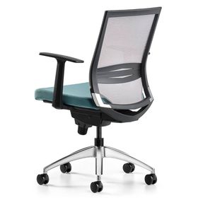Bürotime Cozy Sabit T Kol Alüminyum Ayak Gri/Mint Yeşili Çalışma Koltuğu