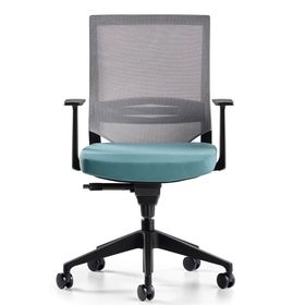 Bürotime Cozy Sabit T Kol Plastik Ayak Mint Yeşili/Gri Çalışma Koltuğu