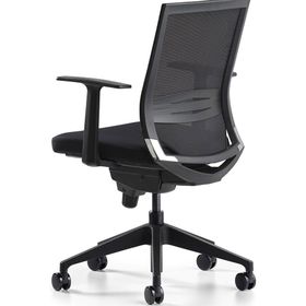 Bürotime Cozy Sabit T Kol Plastik Ayak Siyah Çalışma Koltuğu