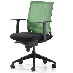 Bürotime Cozy Sabit T Kol Plastik Ayak Siyah Yeşil Çalışma Koltuğu