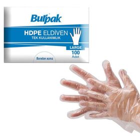 Burpak Hdpe 100 Adet Şeffaf Eldiven
