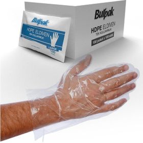 Burpak Hdpe İş Temizlik Tek Kullanımlık Şeffaf Büyük Boy 100 Adet Eldiven