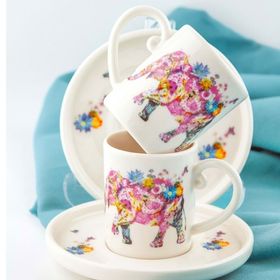 Bursa Porselen Elephant İki Kişilik Kahve Fincan Takımı