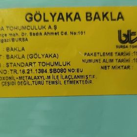 Bursa Tohum 250 gr Gölyaka Bakla Tohumu