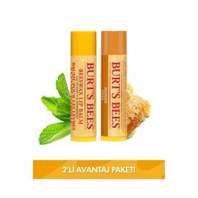 Burt's Bees Beeswax Lip Balm+Burt's Bees 4.25 gr Lip Balm Honey Bal Özlü Dudak Bakım Kremi