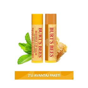 Burt's Bees Beeswax Lip Balm+Burt's Bees 4.25 gr Lip Balm Honey Bal Özlü Dudak Bakım Kremi