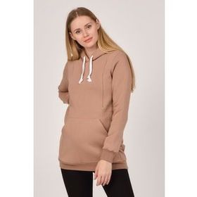 Busa Bej Termal Emzirme Detaylı Kapüşonlu Hamile Sweatshirt