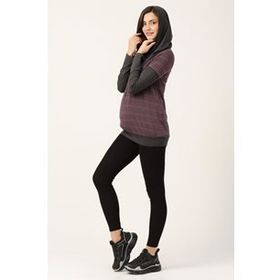 Busa Mor Kapüşonlu Hamile Sweatshirt