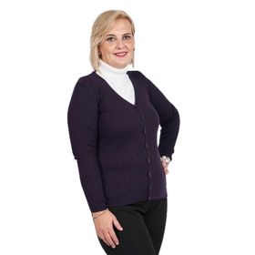 Büşra 3997258 Mürdüm Kadın Hırka
