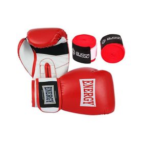 Busso Energy Force Iı Pu Siyah Boks Eldiven+Bandaj