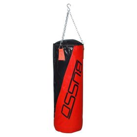 Busso Kırmızı 70x30 cm Askı-Zincir Aparatlı Boks Torbası