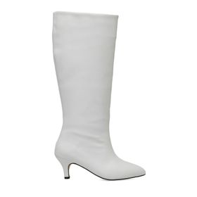 Butigo Helly 3PR Beyaz Kadın Topuklu Çizme