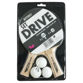 Butterfly 85102S Drive 2 Raket + 3 Top Masa Tenis Raketi