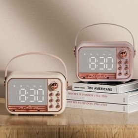 Butu S11 Dijital Saat Pembe Bluetooth Hoparlör