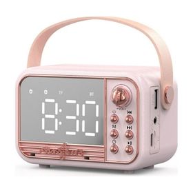 Butu S11 Dijital Saat Pembe Bluetooth Hoparlör