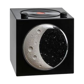 Butu T20 Yarım Ay Siyah Jel Atomik Plak Çalar Retro 5.3 Siyah Bluetooth Hoparlör