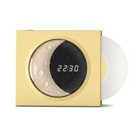 Butu X09 Vinyle Plate Ay Tarzı Çalar Saat Sarı Bluetooth Hoparlör