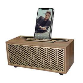Butu XM-5H Vintage Ahşap Kablosuz Kahve Bluetooth Hoparlör