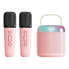 Butu Y2 Pembe 2 Kablosuz Mikrofon Bluetooth Hoparlör