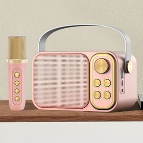 Butu YS103 Taşınabilir K Şarkı Soundbox Kablosuz Pembe Bluetooth Hoparlör