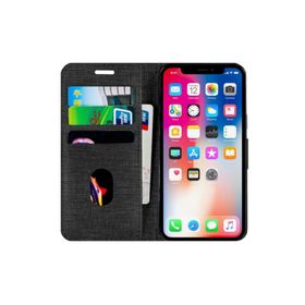 Buway Apple iPhone XS Max Kartvizitli Cüzdan Siyah Cep Telefonu Kılıfı