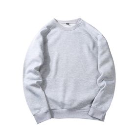 BUYTER 15 Stil Düz Renk Polar Gri Erkek Sweatshirt