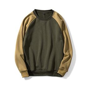 BUYTER 15 Stil Düz Renk Polar Kahverengi Yeşil Erkek Sweatshirt