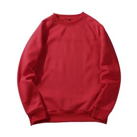 BUYTER 15 Stil Düz Renk Polar Kırmızı Erkek Sweatshirt